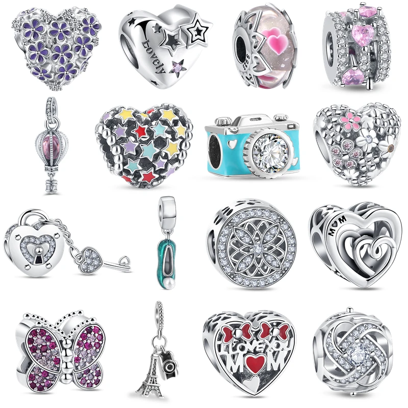 

New 925 Sterling Silver LOVE 12 constellations Camera Beads Charm Fit Original Pandora Bracelet Bangle Jewelry DIY Design Party