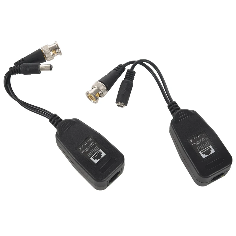 10 пар Пассивный видеотрансмиттер с разъемом питания и RJ45 CAT5 |