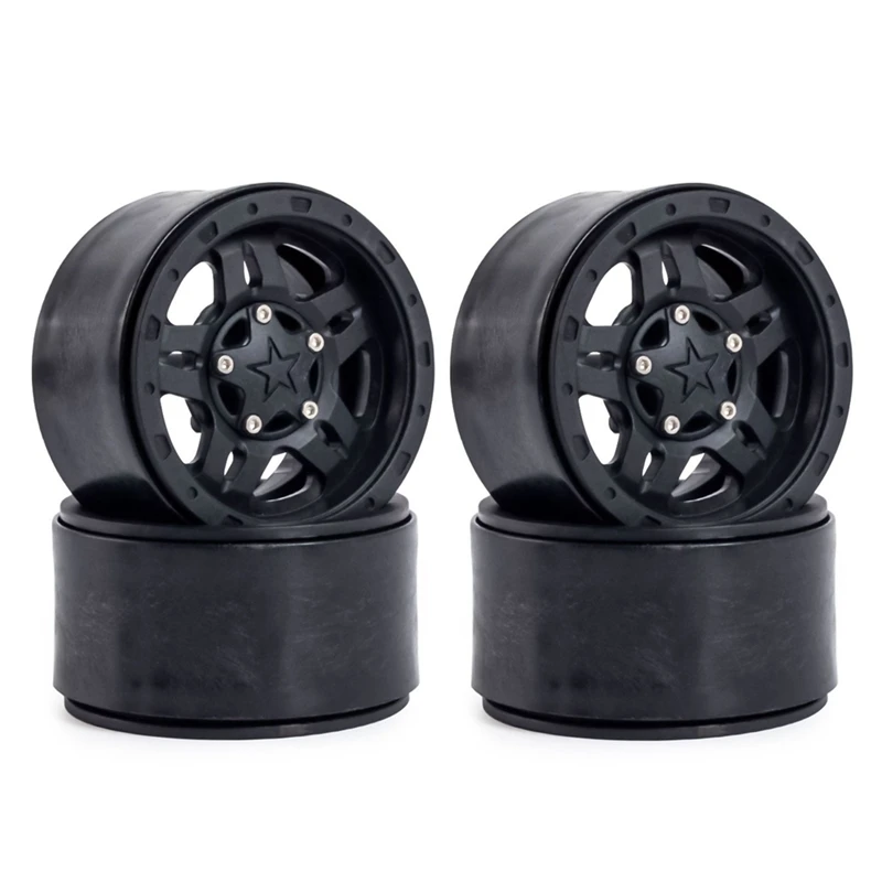 

4PCS Molded Nylon 2.2 Beadlock Wheels Rim Wheel Hub For 1/10 RC Crawler Car Traxxas TRX4 Axial SCX10 RBX10 Wraith RR10