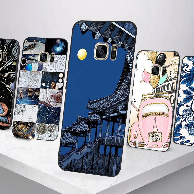 Уникальный Роскошный чехол для телефона Samsung Galaxy S6 Edge чехлы с рисунком мягкая