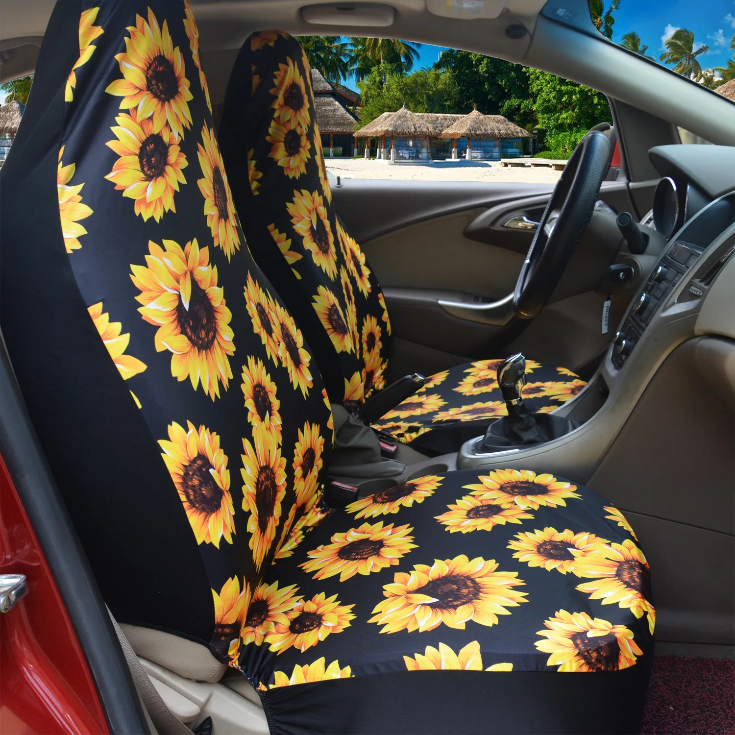 

Sunflower Printing Car Seat Covers Universal For 5 Seats Car Seat Petector For Car/Truck/Van Auto Interior Accessories