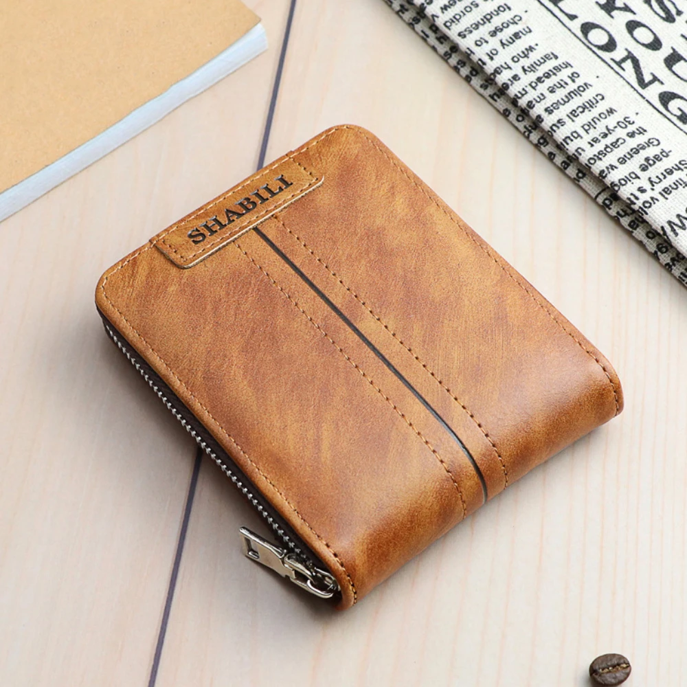 

2022 New Wallet Men Casual Short Male Clutch Leather Wallet Small Wallet fashion Card Holder Men Coin Purse billetera hombre