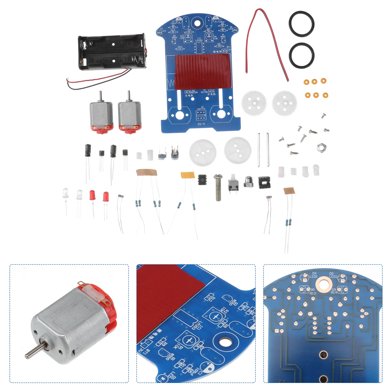 

1 Set DIY Smart Car Soldering Project Kit Kids DIY Science Experiment Toy