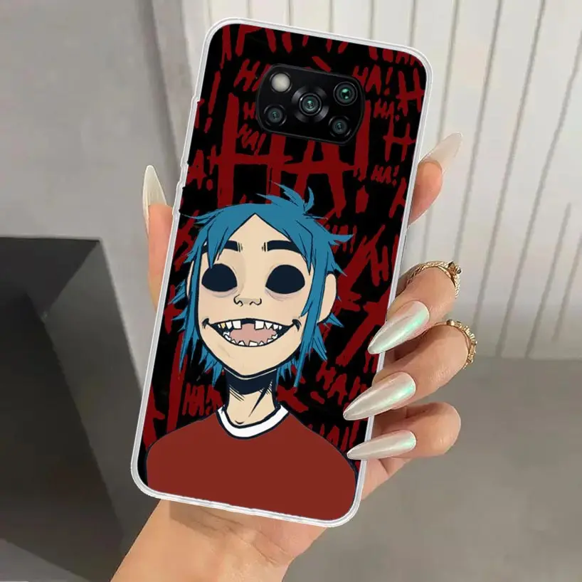 Чехол Gorillaz для телефона с аниме Xiaomi Poco X6 X5 X4 X3 Nfc F6 F5 F4 GT F3 F2 Pro F1 M5S M4 M3