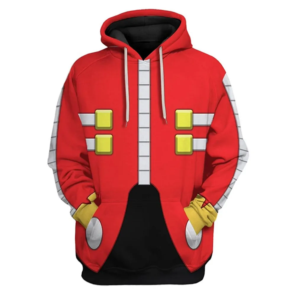 

Dr. Eggman Cosplay Hoodie Adult Print Hooded Sweatshirt Pullover