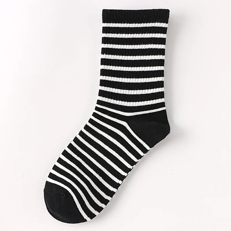 6 Pairs Fashion Women Socks Set Striped Pile Socks Autumn and Winter New Mid-tube Socks Japanese Cute Socks Women's Korean Socks
