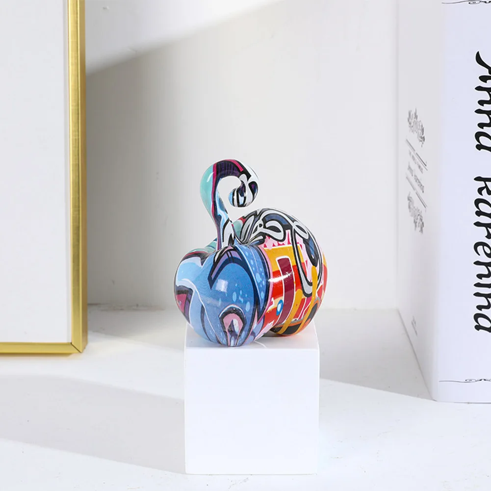 

Красочная Статуэтка яблока, Статуэтка из смолы, творческая красочная скульптура в форме фрукта, украшение для дома и входа