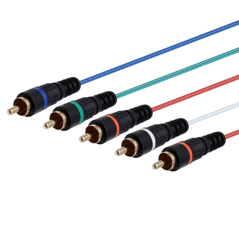 

1.8m 5RCA YPbPr Component Cable Full for NGC GameCube(NTSC/PAL) Display