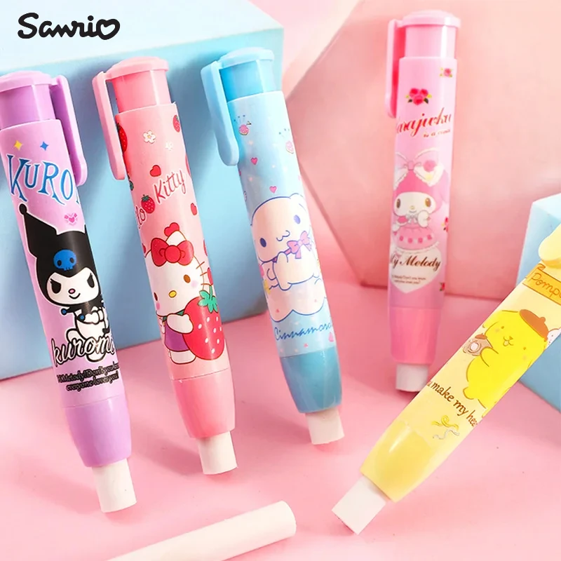 Kawaii Sanrio пресс-ластик мультфильм Hello Kitty обучающие канцелярские принадлежности