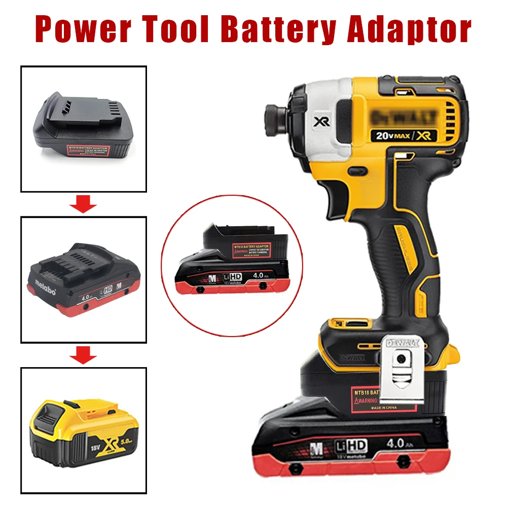 

MBB18DWL Adapter Converter Connector For Metabo 18V LiHD Li-ion Battery For DeWalt XR FlexVolt 20V 60V Lithium Battery Tool
