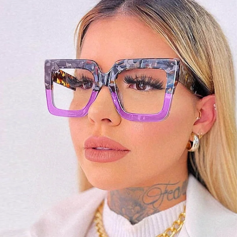 

Очки женские градиентные в винтажном стиле, элегантные модные квадратные аксессуары для защиты от синего излучения компьютера