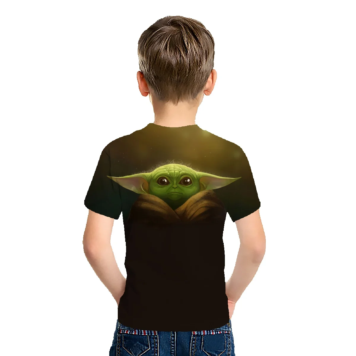 

Disney Baby Yoda Children's T-Shirt Boys Short Sleeve Top 2022 Summer Clothes Cotton Children's Clothing