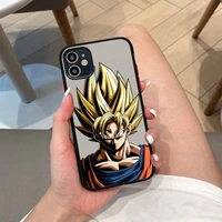 bandai anime dragon ball phone case for iphone 11 12 13 mini pro max 8 7 plus x xr xs max matte silicone back cover