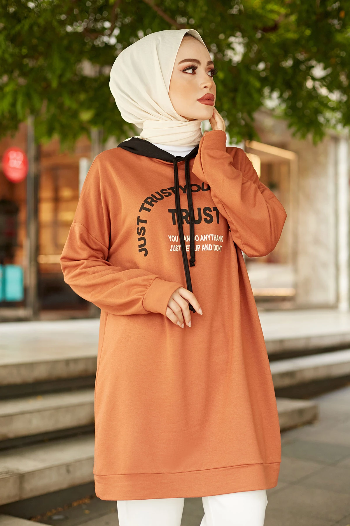 Спортивная Туника Trust Sweat, хиджаб, одежда, хиджаб, костюм, Abaya женская мусульманская одежда, повседневное стильное мусульманское платье, бесп...