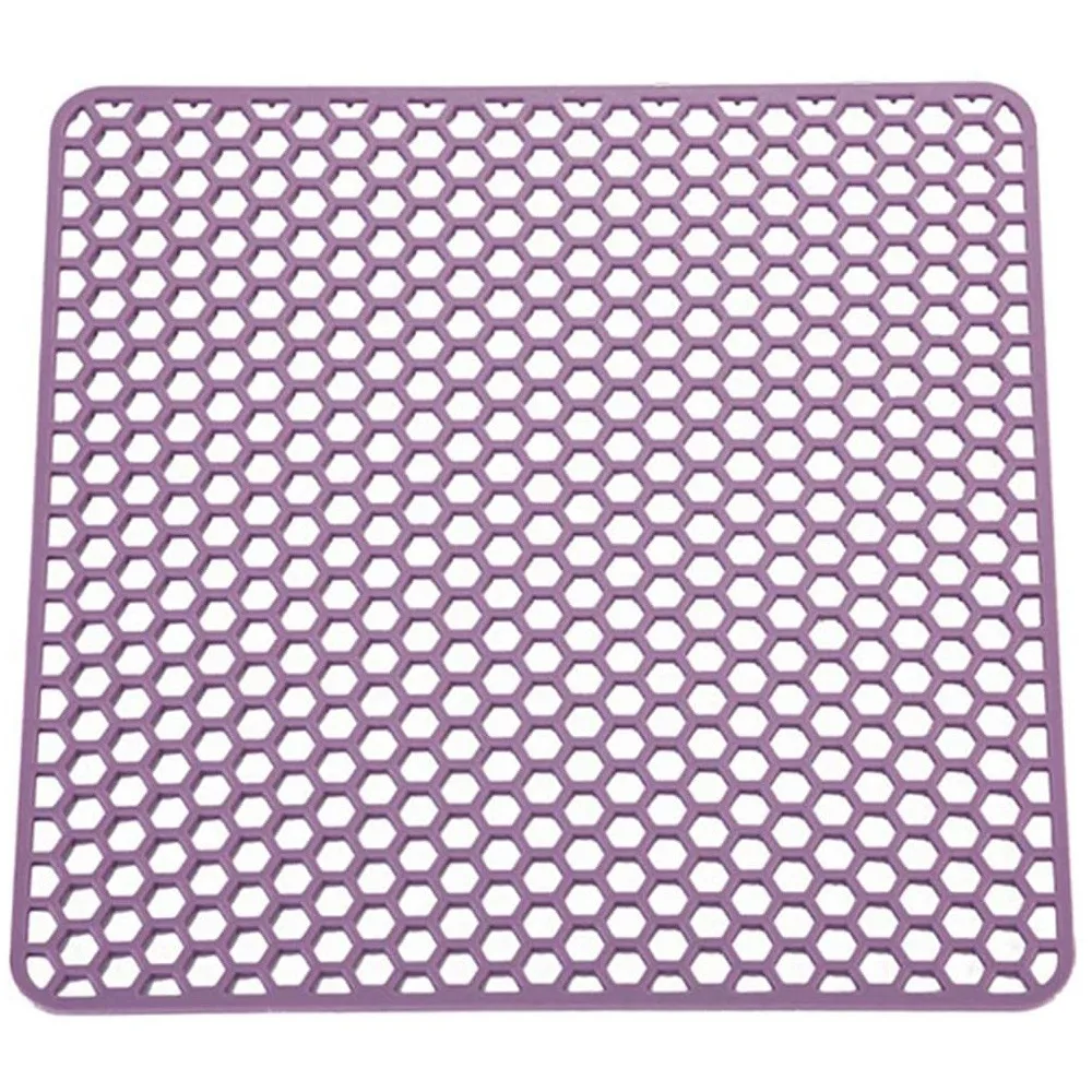 

Силиконовые защитные коврики для раковины, коврик для сушки посуды, протектор для кухонной утвари и посуды (фиолетовый)