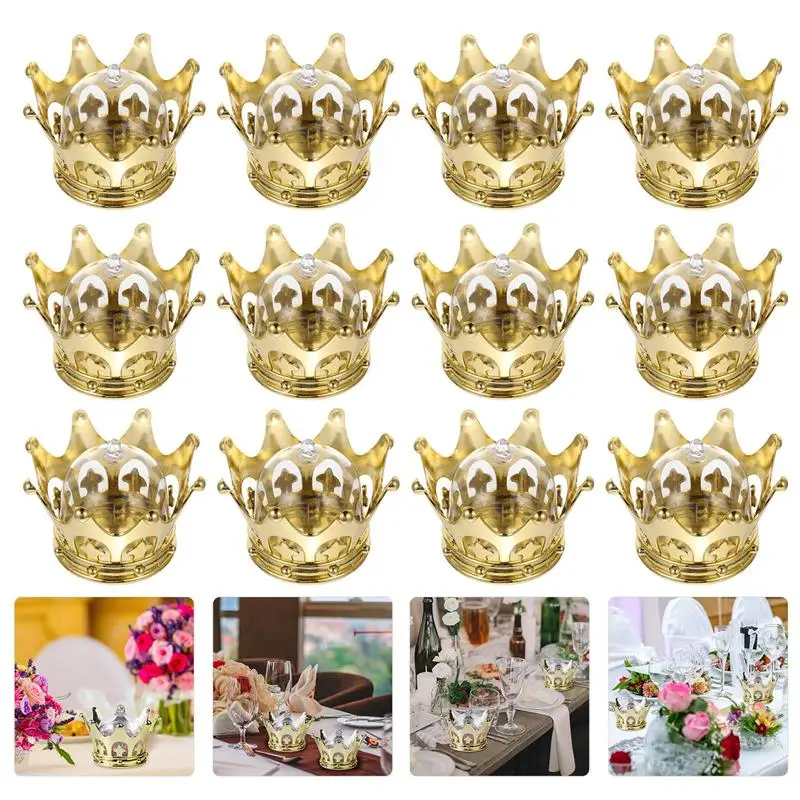 

12 Pcs/set Hollow Crown Wedding Candy Boxes Candy Storage Boxes Packing Cases Hollow Crown Candy Box