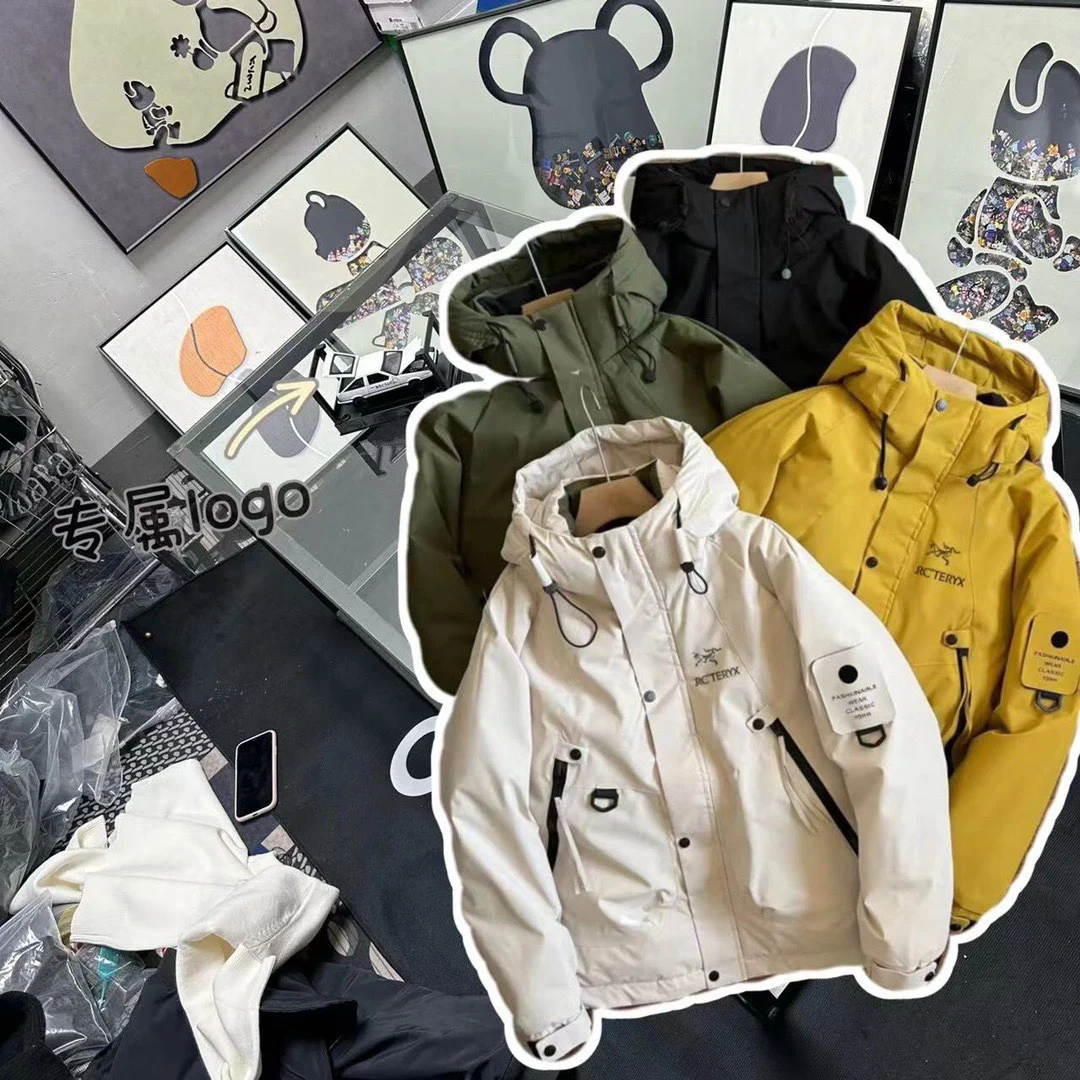 Пуховик ARCTERYX ветрозащитный согреться против морщин Тонкая посадка Зимняя