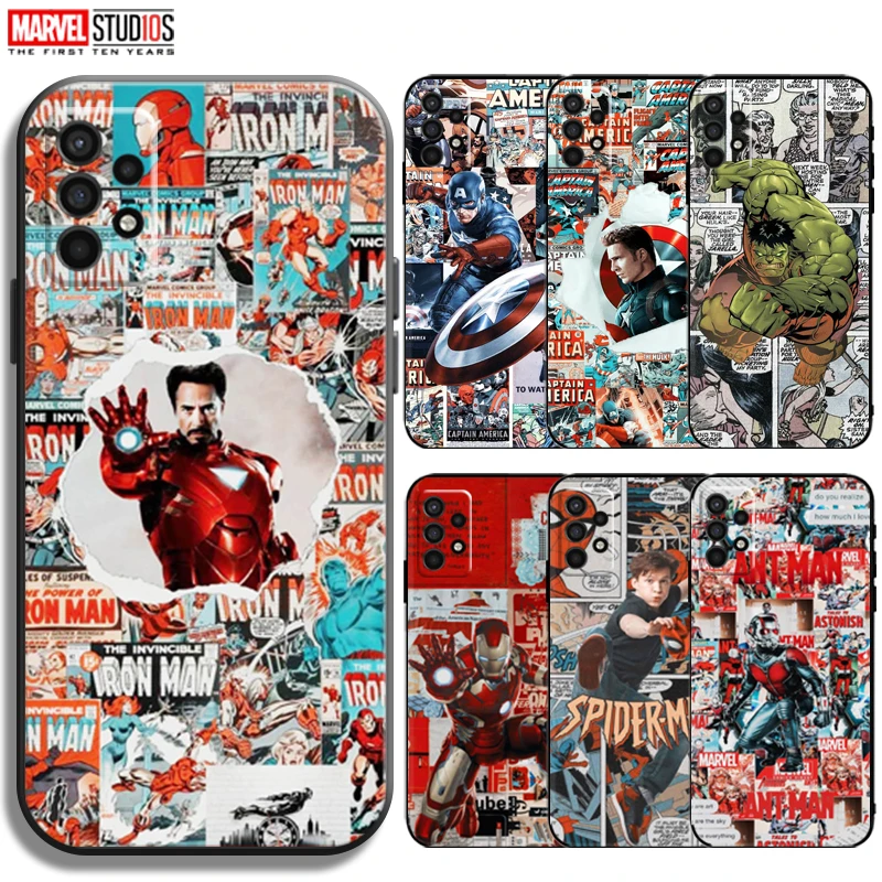 

Marvel Avengers Phone Case For Samsung Galaxy A52 5G 4G Ultra-Thin Funda Soft TPU Carcasa Bumper