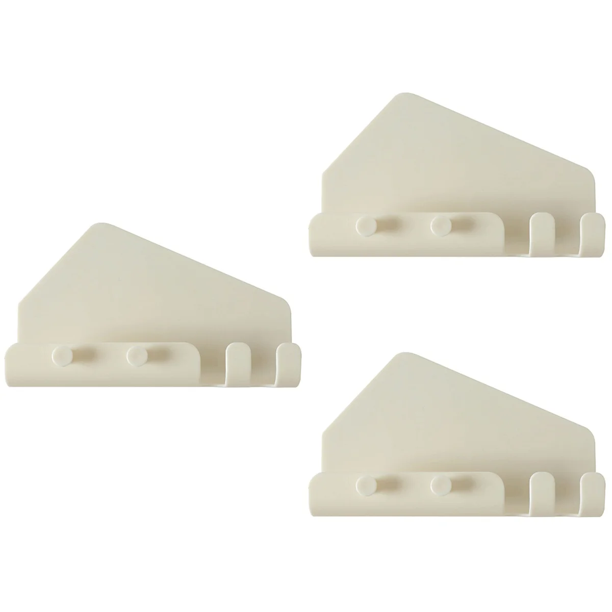 

3pcs Multi-Function Strong Adhesive Mobile Tablet Charging Bracket Seamless Key Hook Wall-mount Storage Organizer