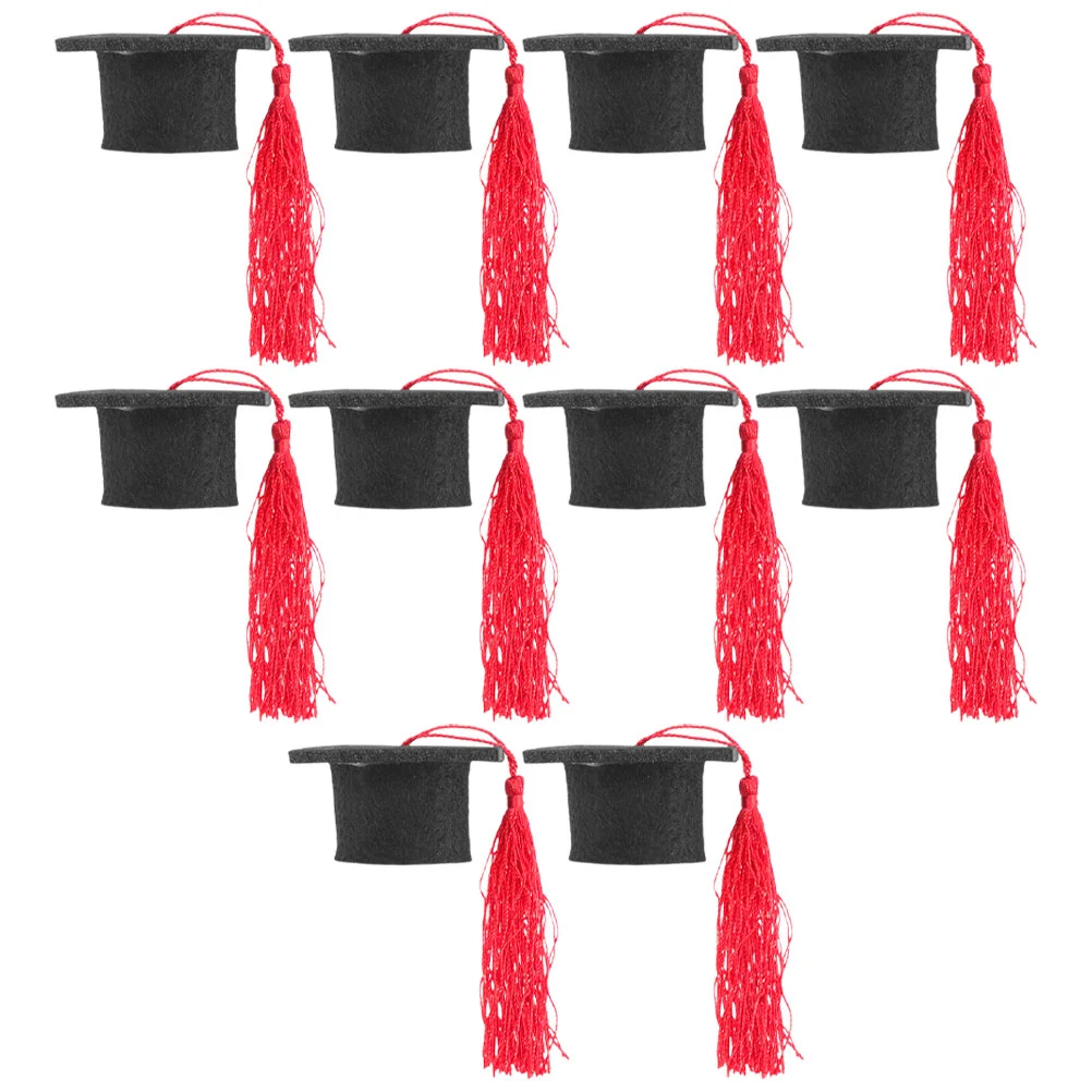 

10 Pcs Bottle Plug Bottle Caps Crafts Mini Graduation Hat Beverage Bottle Caps Graduation Hat Bottle Caps Hand Decor