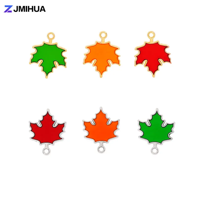 

15PCS Enamel Charms Leaves Flame Pendant For Women Earrings Necklaces Bracelets DIY Handmade Jewelry Making Findings Accessories