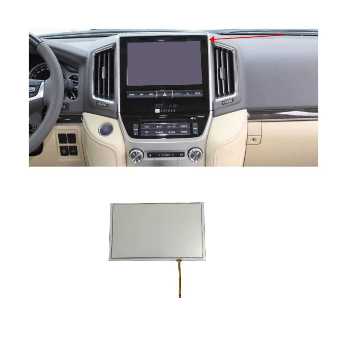 9-дюймовый сенсорный экран автомобильное стекло дигитайзер навигация для Toyota Land