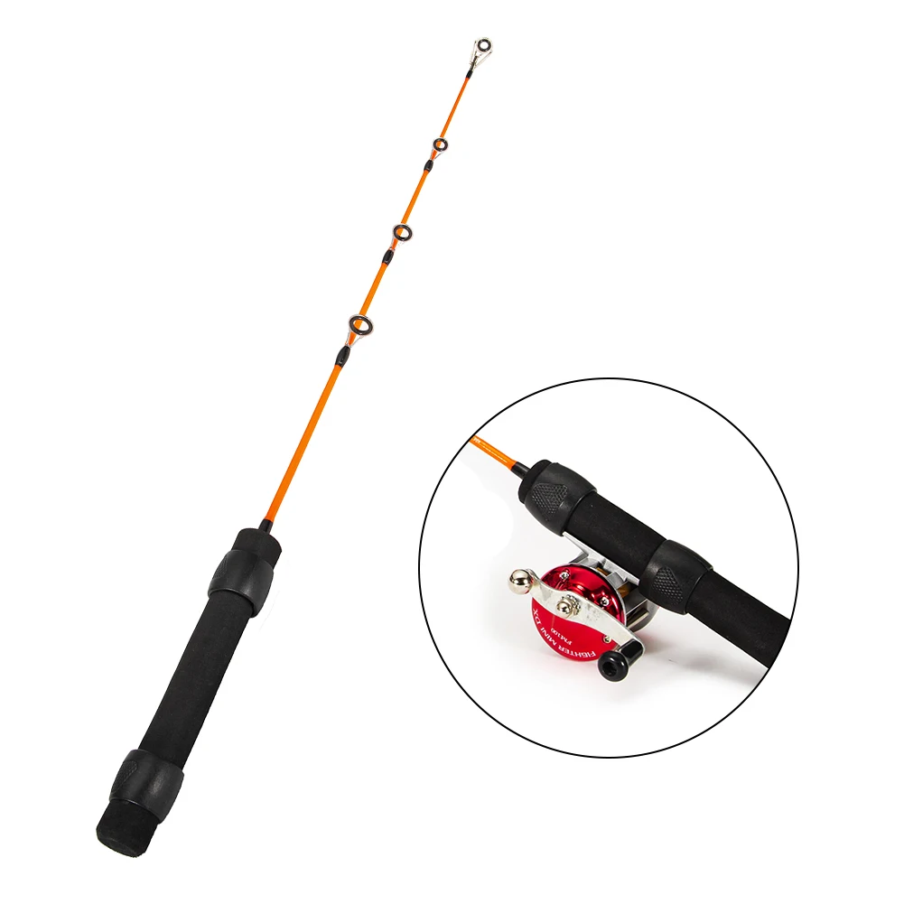 

50cm Fiberglass Ice Fishing Rod Winter Spinning Pole Ultralight With EVA Handle Extra Strong Fishing Pole Fishing Rod Equipment