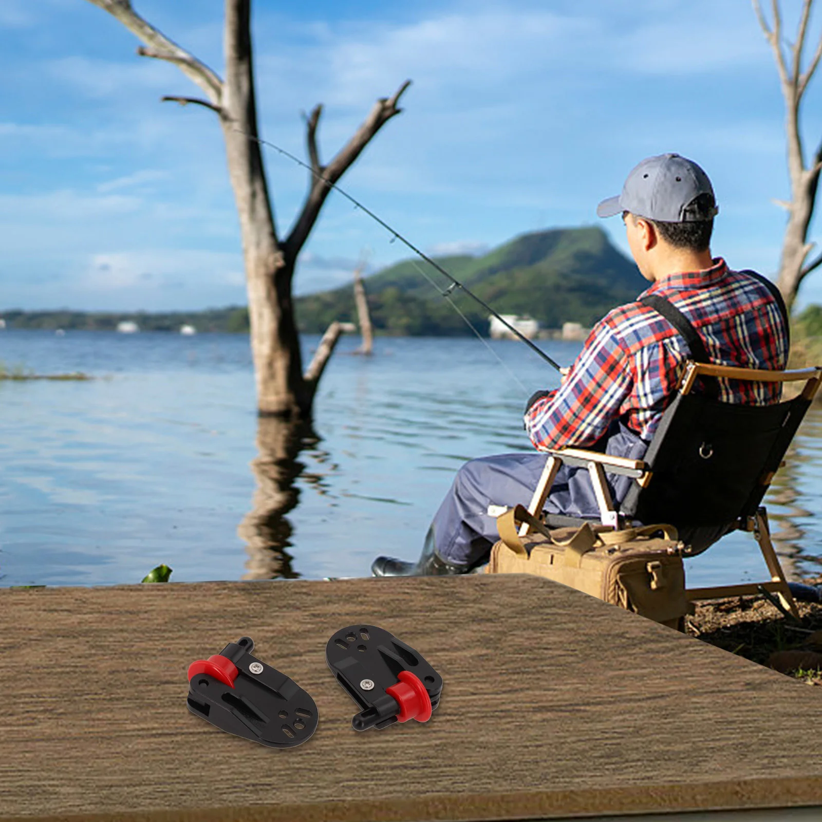 Зажим для рыбалки Downrigger аксессуары рыболовного двойная ручка легко носить с