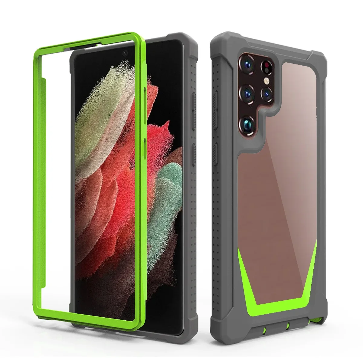 Фото Бронированный чехол для Samsung Galaxy S24 S23 S22 S21 Ultra Plus 5G S20 Note 20 10, чехол с защитой от падения, подушка безопасности, прозрачный корпус, чехлы №4