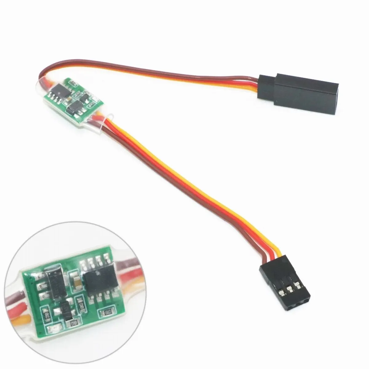 

3.6V-24V Servo Signal Reverser Inverter Support High Voltage Compatible for All Servo for JR Futaba Aeroplane Robot V-Tail