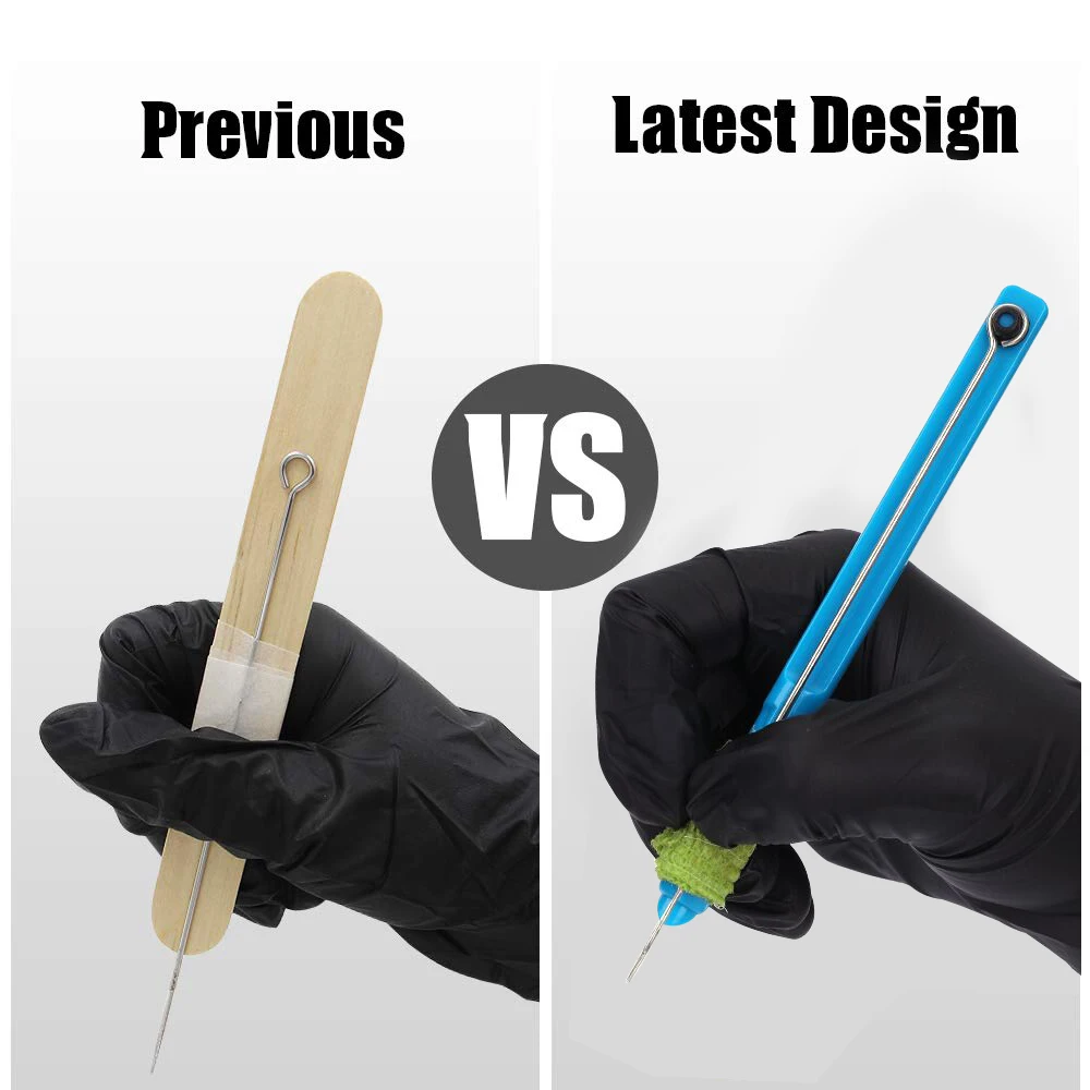 Синий набор для татуировки с чернильными пигментными иглами боди-арта Poke Stick DIY 3D