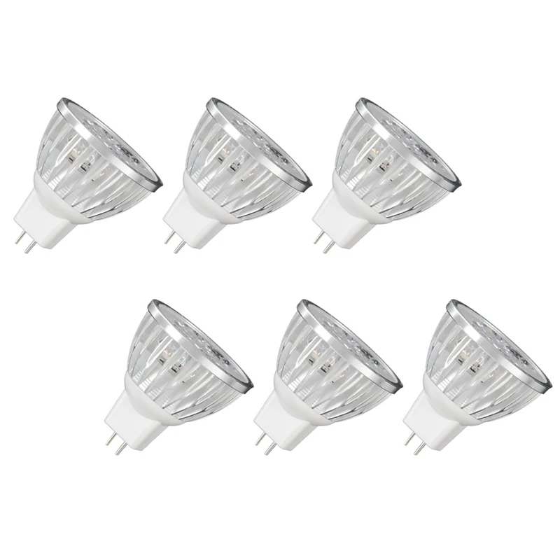 

6X 4W Dimmable MR16 LED Bulb/3200K Warm White LED Spotlight/50 Watt Equivalent Bi Pin GU5.3 Base/330 Lumen 60 Degree