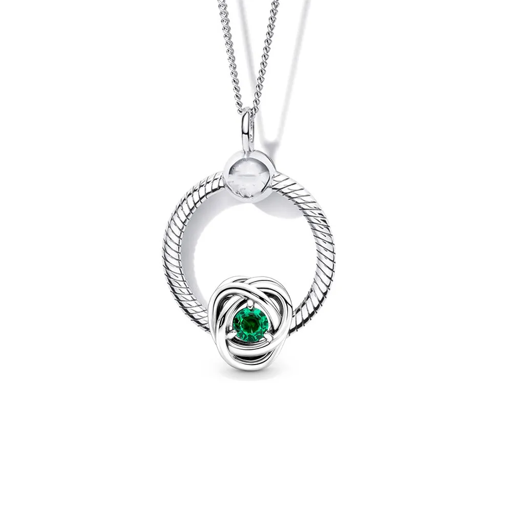 Trendy May Eternity Circle Charm Necklace Set For Womens DIY  Logo Charm Necklaces Jewelry Ladies Birthday Jewelry Gift