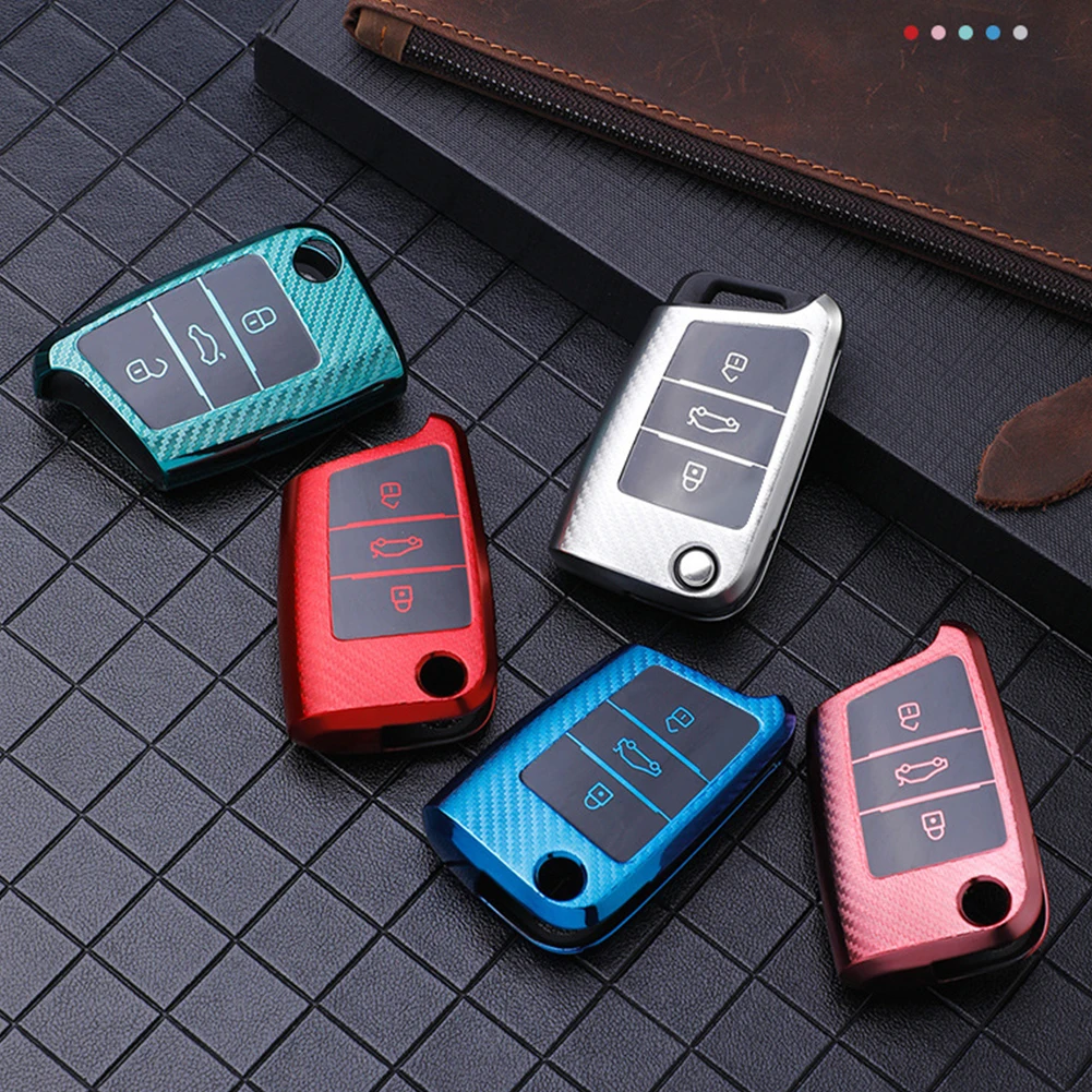 

Чехол-книжка для автомобильных ключей, карбон ТПУ, для VW, Фольксвагена, Гольф 7, MK7, тигуаня, MK2, сиденья atec, Леон, FR 2, Ибица, Шкода, Октавия, А7