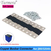 turmera 10piece busbar lifepo4 battery copper connecter for 12v 280ah 310ah 320ah lifepo4 battery cell use in 12 8v solar system