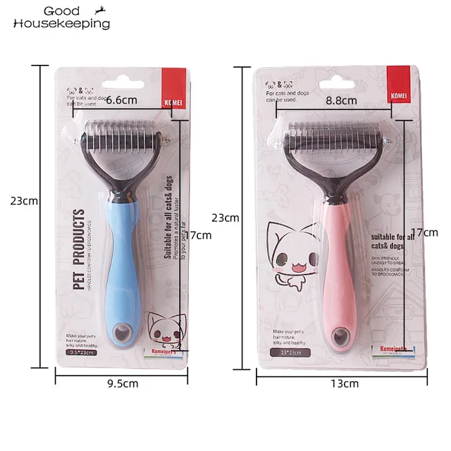 Pets Fur Knot Cutter Dog Grooming Shedding Tools Pet Cat Hair Removal Comb Brush Double sided Pet Products Suppliers 4