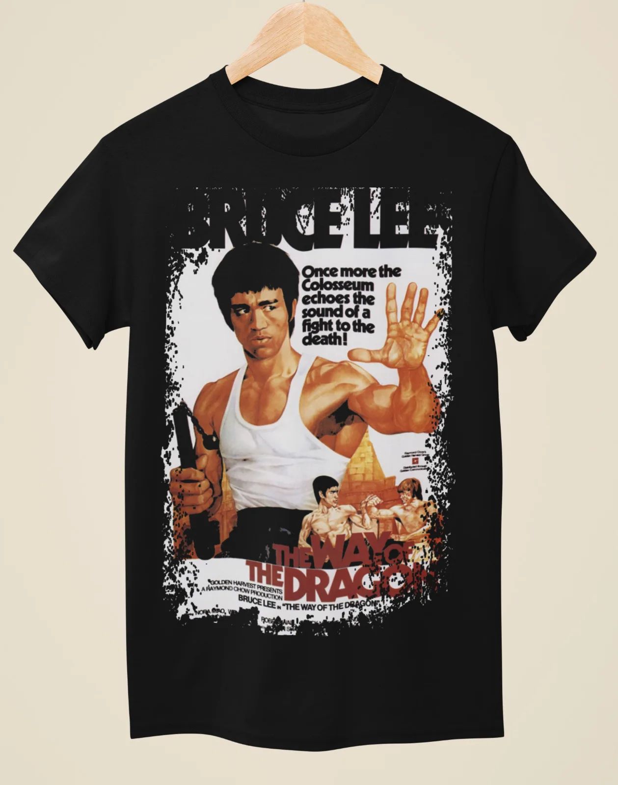 The Way of the Dragon-постер фильма вдохновленная черная футболка унисекс