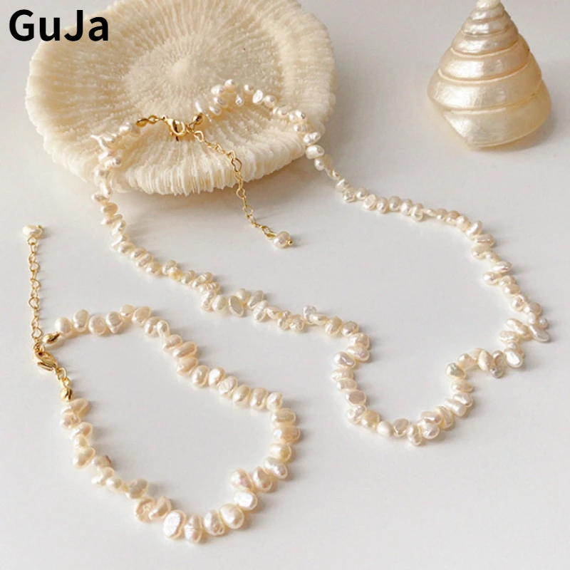 

Trendy Jewelry 2023 Trend New Sweet Korean Temperament Natural pearl Chain Necklace For Women Female Gifts Simply Design