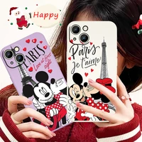 pink mickey minnie london phone case for apple iphone 13 12 mini 11 xs pro max x xr 8 7 6 plus se 2020 liquid rope cover