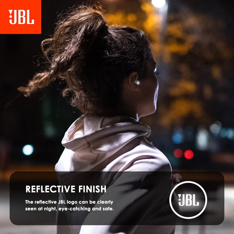 Наушники JBL REFLECT MINI NC True Wireless Bluetooth для спорта с шумоподавлением, гарнитура Hi-Fi Music Earphones со стереозвуком и микрофоном.