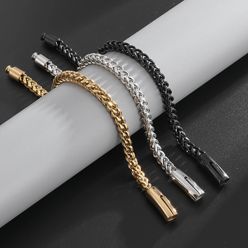 

New Arrival Fashion Stainless Steel Cuban Bracelet Trendy Charm Steady Mature Party Jewelry Gift for Men and Women