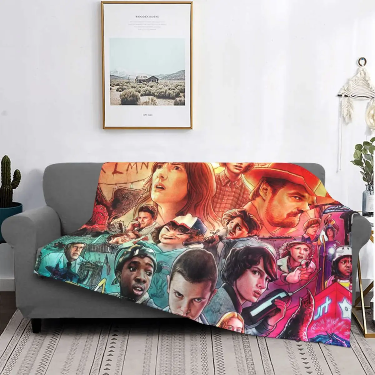 

Одеяло для телевизора «очень странные дела», Фланелевое декоративное портативное домашнее покрывало с изображением персонажей