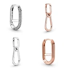 Женские серьги-гвоздики из серебра 925 пробы, с розой