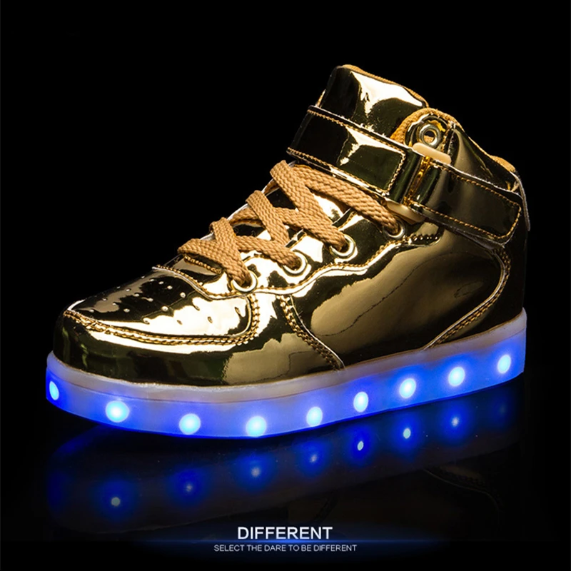 

Size 25-46 Kids LED air Shoes for Boys Girls Luminous Sneakers With Lights Glowing Led Boots for Children & Adult Feminino tenis
