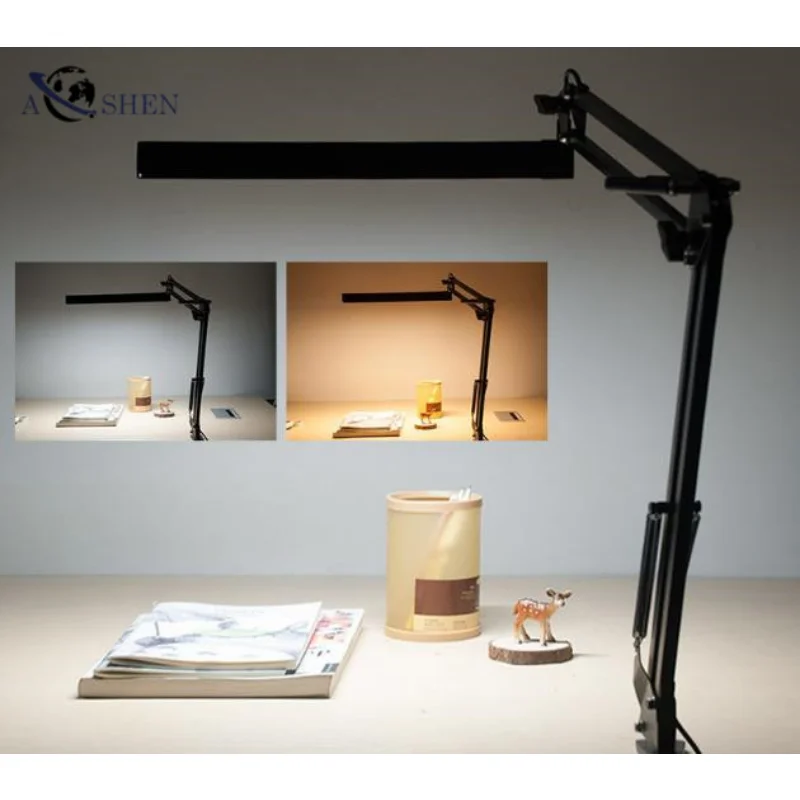 LED Table Lamp Metal Folding Clip On USB LED Eye Protection Light Long Arm Stand Lamp images - 6