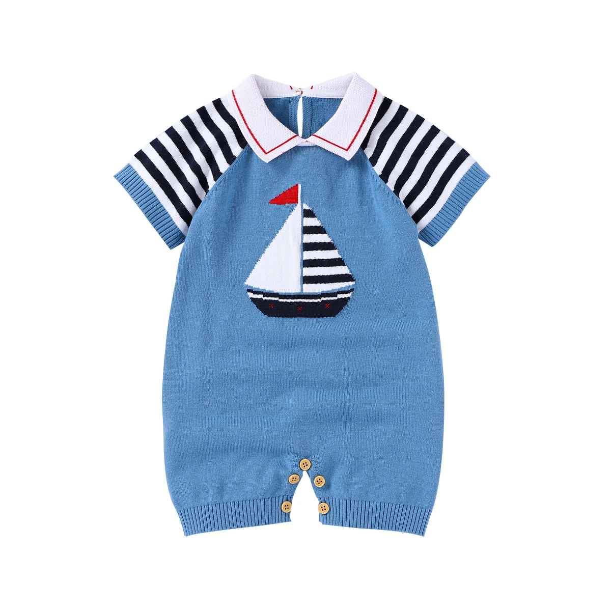 

Baby Rompers Short Sleeve Newborn Boys Cotton Knitted Jumpsuits Sunsuits Summer Casual Outerwear Toddler Infant Outfits Costumes