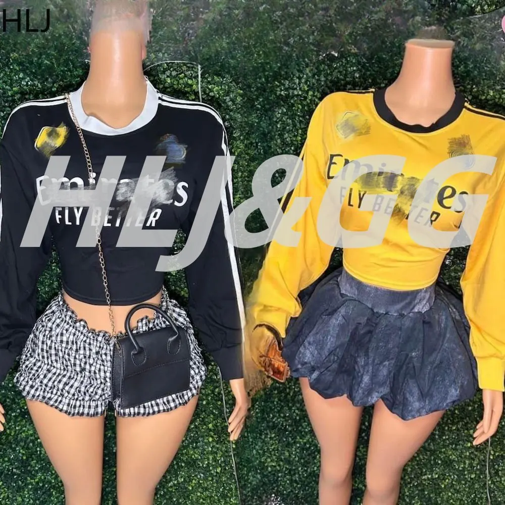 HLJ Y2K Модный пуловер с буквенным принтом в стиле ретро комплект из двух предметов