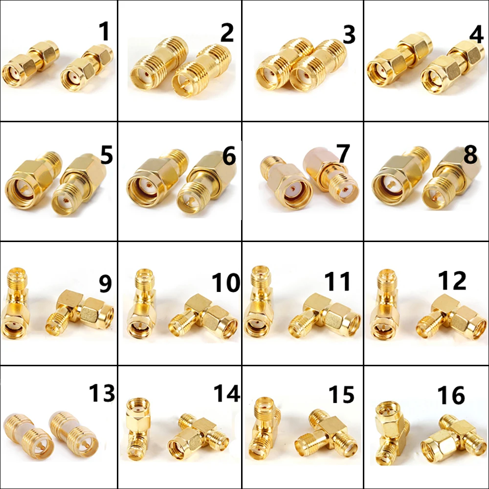 

Коаксиальный разъем SMA-SMA «папа» «мама» RPSMA RF, прямоугольный Т-образный 3-ходовой сплиттер, полностью медный