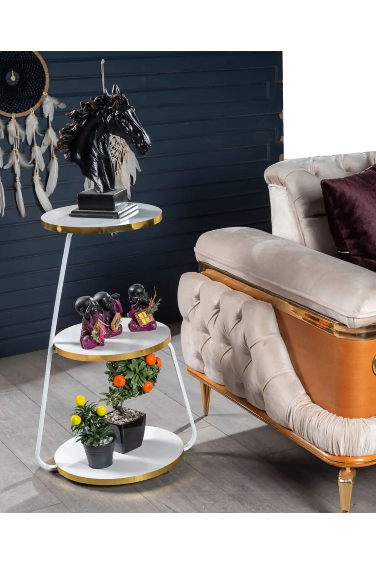 

Трехслойный белый кофейный столик divan stand Средний кофейный столик