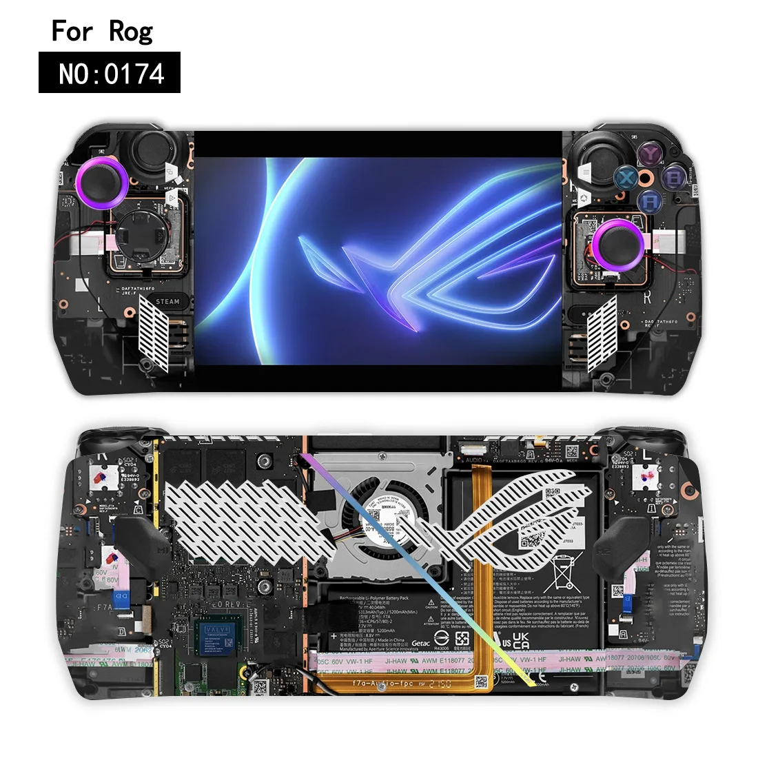 Фото Новый чехол с наклейками для консоли Asus Rog Ally, полный комплект защитной наклейки на кожу для портативных игровых защитных деталей Rog Ally №2